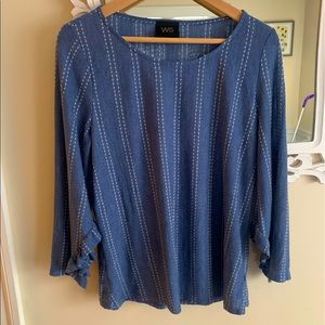 Blue 3/4 sleeve top